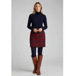 Plaid Mini Skirt in Red Tartan
